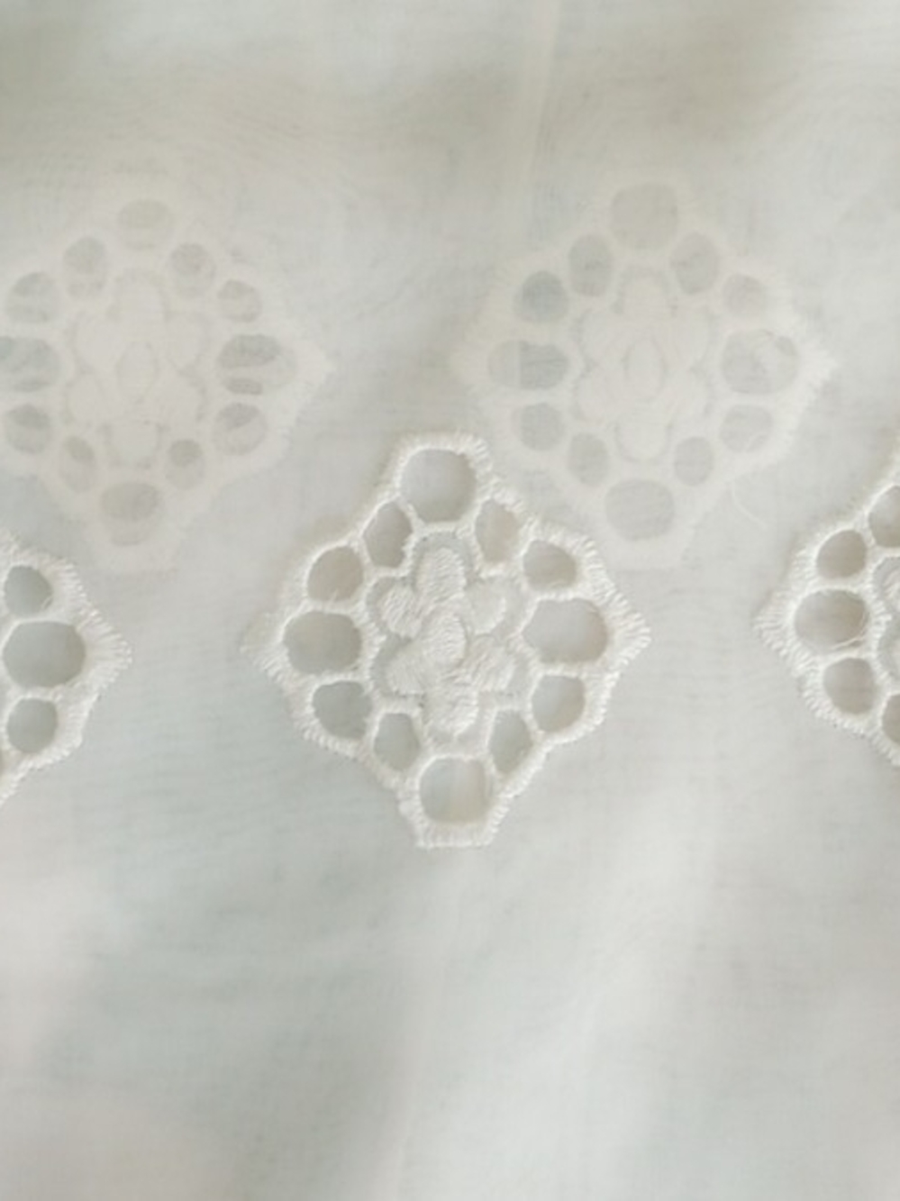 Ivory-White Lace Eyelet 167" Wide / 83" Long Sheer Curtain Panel - Picture 2 of 13